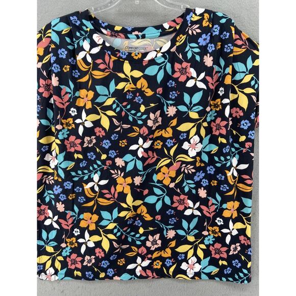 Comfort Code Cuddl Duds Sz Medium Super Soft Multicolor Print Short Sleeve New - Picture 3 of 12